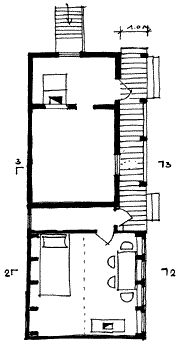 План дачного дома с каркасной верандой